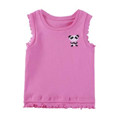 Mom N Bab Sleeveless Tee Hot Pink Panda Atasan Anak Perempuan