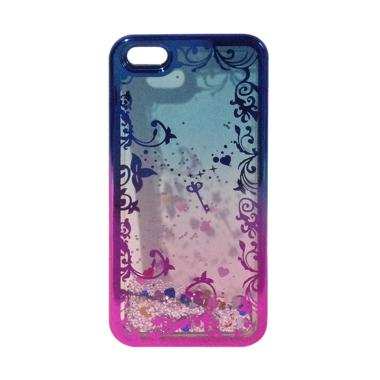 OEM Water Glitter Aquarium Motif Ba ... Phone 5 or 5s - Blue Pink