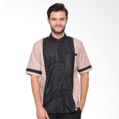 Allev Masrur Shirt Baju Koko Pria - Mocca Hitam
