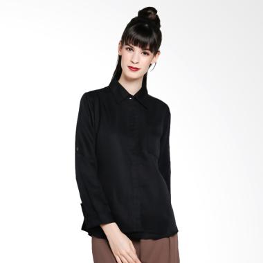 Noia Clothing Women Basic Shirt Atasan Wanita - Black
