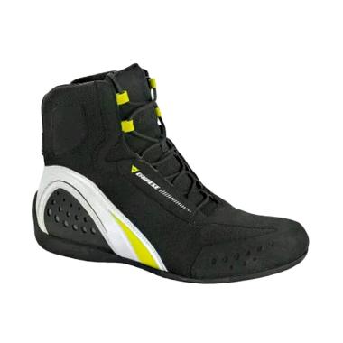 Dainese Motorshoe D-WP Shoes Sepatu Boots - Nero Bianco Giallo Fluo