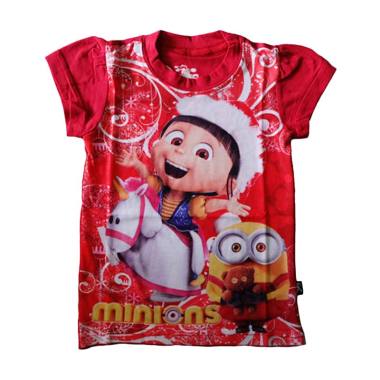 J2 Christmas Agnes Minion Kaos Anak - Merah