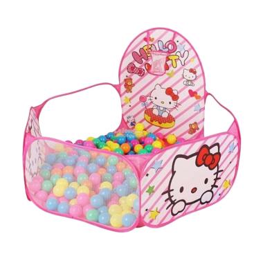Best Hello Kitty Tenda Keranjang Mandi Bola Mainan Anak [50 pcs]