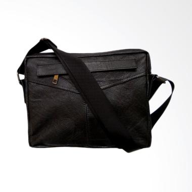 dm79 High Quality Kulit Asli Tas Selempang - Hitam