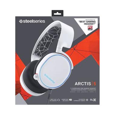 SteelSeries Arctis 5 with 7.1 DTS RGB LED Headset - White