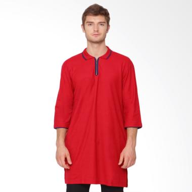 Zayidan Zipper Kaos Gamis - Merah