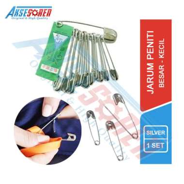 Peniti Jarum Swan Safety Pins - Silver Pin Premium