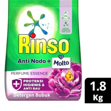 Promo Harga Rinso Anti Noda Deterjen Bubuk + Molto Purple Perfume Essence 1800 gr - Blibli