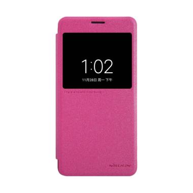 Nillkin Sparkle Leather Flip Cover Casing for Xiaomi Mi Note 2 or Xiaomi Note 2 - Pink Pink