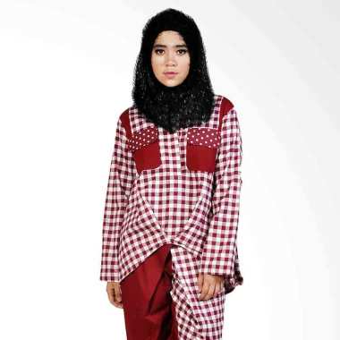 Tiffany Kenanga Carissa Shirt  Atasan Muslim Wanita - Red