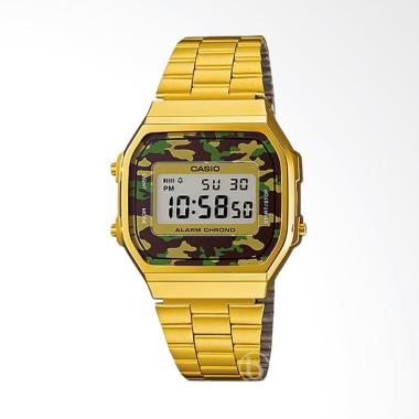 CASIO A168WEGC-3DR Vintage Casual Jam Tangan Wanita -  Gold Green
