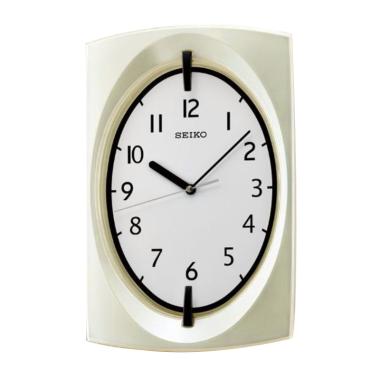 Seiko QXA519G Wall Clock Silver White