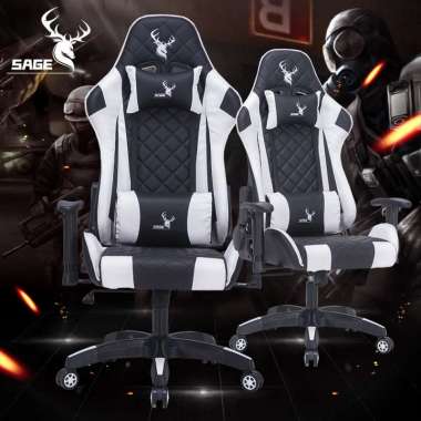 KHUSUS GOJEK JAKARTA SAGE Gaming Chair Kursi gamer bangku game 180 ° derajat - SG-616 GARANSI RESMI 