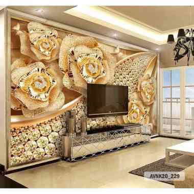 Wallpaper Dinding 3d Bunga Mawar Image Num 51