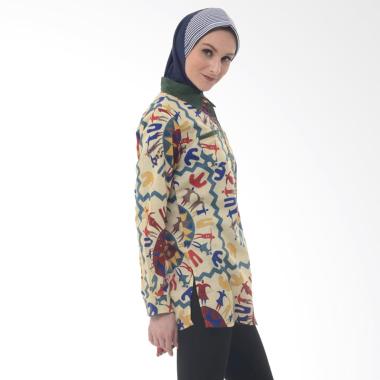 Beyounique Abstrak Tunic Blouse Muslim - Green