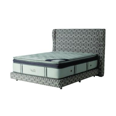 American Pillo Celestial Latex Plush Pillo Top Winchester Set Springbed - White Grey 160 x 200 White