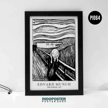 Poster Lukisan Repro Edvard Munch THE SCREAM 1895 A2 60X40cm