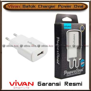 Batok Charger Vivan Power Oval 2A Adaptor Adapter Kepala USB Original HP