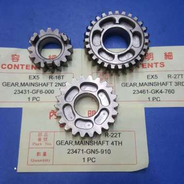 Rasio Ratio Honda Gran Win Supra Fit Revo Lagenda 100 Gigi 2nd 16T 3rd 27T 4th 22T Racing Close Gear