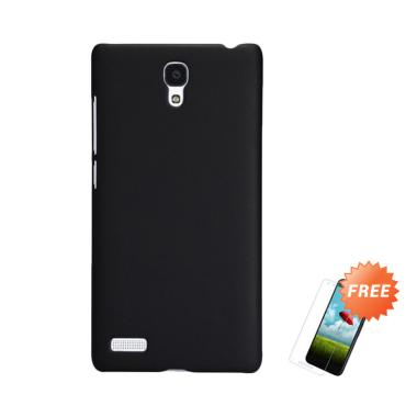 OEM Slim Hardcase Casing for Xiaomi Redmi Note 1 - Black Matte + Free Tempered Glass