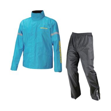 KOMINE RK-543 STD Rainwear Setelan Jas Hujan Unisex - Cyan Blue