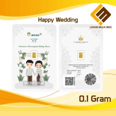 LOGAM MULIA MICRO GOLD ANTAM HARTADINATA 0.1 GRAM 0.1GR WEDDING TRADISIONAL