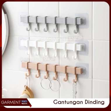 Rak Gantung Sudut Dinding Cantolan Alat Dapur Baju Kamar Tidur Tempel Lap Tangan Handuk Plastik PUTI