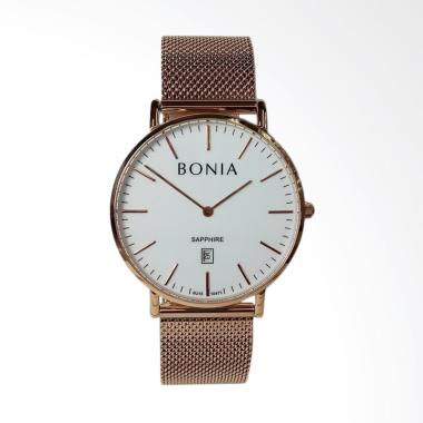 Bonia Sapphire Stainless Steel Jam Tangan Pria - Rosegold [BNB10471-1512] Rose Gold