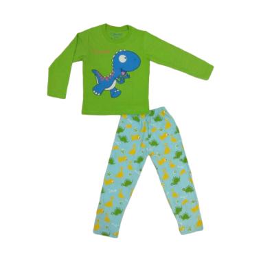 Cutemiel Dino Rooar Setelan Piyama Anak Laki-Laki - Hijau Mix