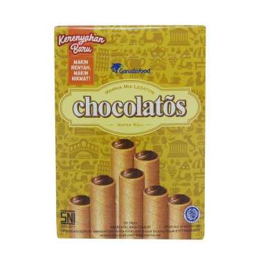 Promo Harga CHOCOLATOS Wafer Roll Cokelat per 20 pcs 16 gr - Blibli