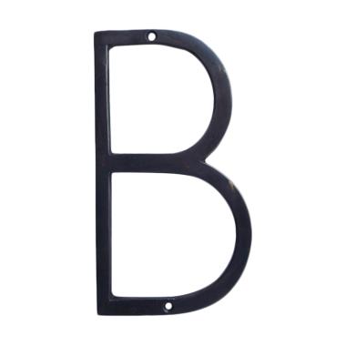 Heritage Brass Huruf B Modern Kuningan Alphabet Plate 15 Cm