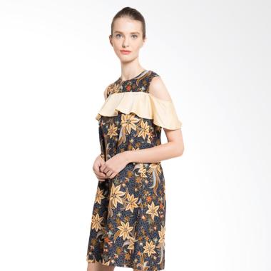Rianty Batik Clarita Dress Wanita - Black