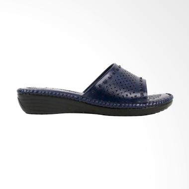 Bettina Bianca Sandal Wedges - Navy