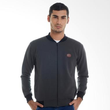 Brain Clothing MOSS Bomber Jacket Pria - Grey