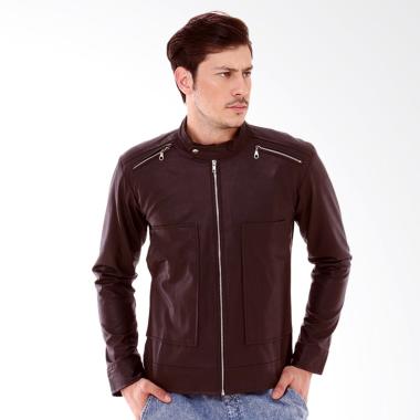 Crows Denim Exclusive Style Jaket Kulit Pria - Brown