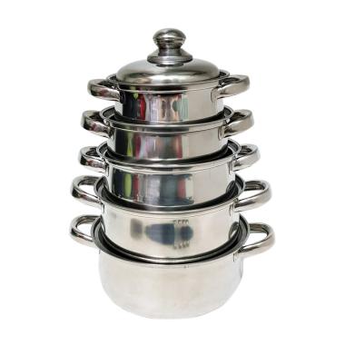 Vavinci Belly Cooking Pot Stainless Set Panci - Silver Silver