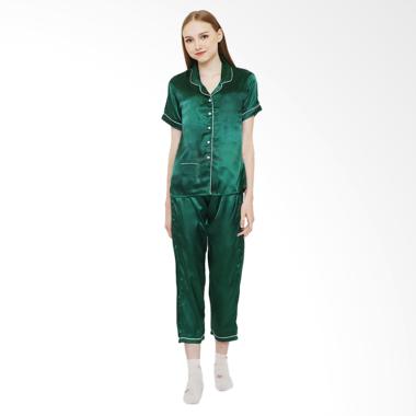 Deoclaus Fashion Piyama Long Pants ... Baju Tidur Wanita - Green