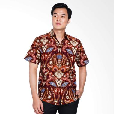 Batik Arjunaweda Men Hem Batik Pisa ... k Pria - Merah [53078038]