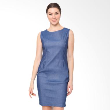 Blanik Edia Sleeveless Sheath Mini Dress - Denim Blue