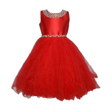 VERINA BABY Tutu Variasi Sequin Dress Pesta Anak - Merah