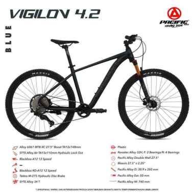 Pacific Vigilon 4.2 Sepeda MTB 27.5 Inchi Blue