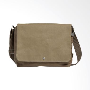 Skagen Eric Leather Messenger Tas Pria - Olive [SMH0094345]