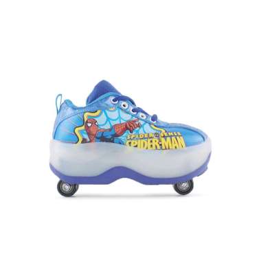 Sepatu Anak Sepatu Roda Anak Roda 4 Spidermen Biru 28