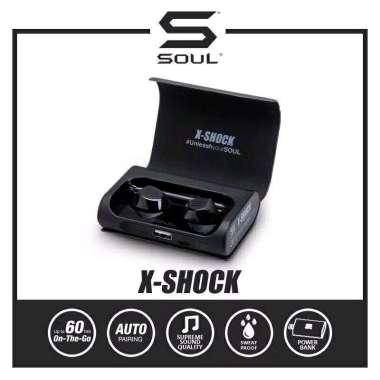Soul X Shock super bass TWS bluetooth sporty waterphone Earphone original