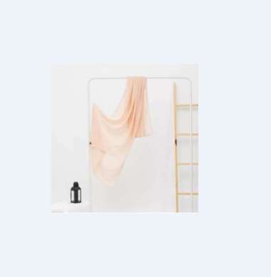 hijab pashmina Adhara crocet crocet tepi renda jilbab Babydoll ceruti premium vanilla