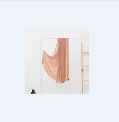 hijab pashmina Adhara crocet crocet tepi renda jilbab Babydoll ceruti premium Mocca