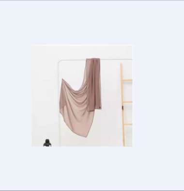 hijab pashmina Adhara crocet crocet tepi renda jilbab Babydoll ceruti premium Coffe