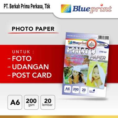 BLUEPRINT Kertas Foto Glossy / Glossy Photo Paper A6 200 gsm