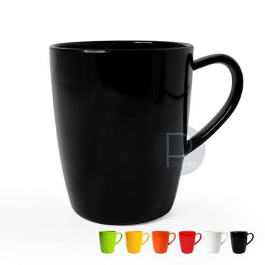 Gelas Melamin - Gelas Mug - Mug Melamin - Gelas Cangkir - Gelas Kopi - GL3195 Hitam