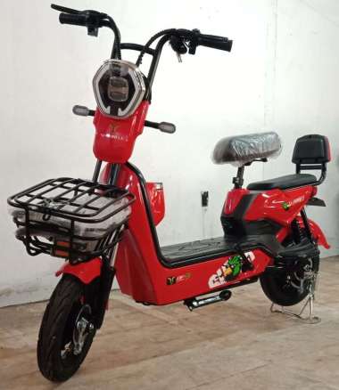 Sepeda Listrik Uwinfly DF3 - Dragon Fly Generasi 3 dengan Power Motor 500W Battery 48V 13Ah Merah